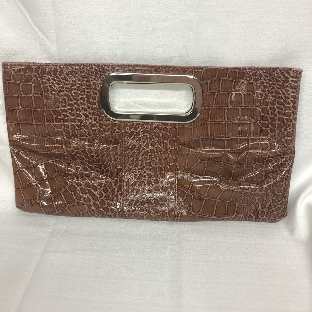Faux Leather Retro Snakeskin Clutch